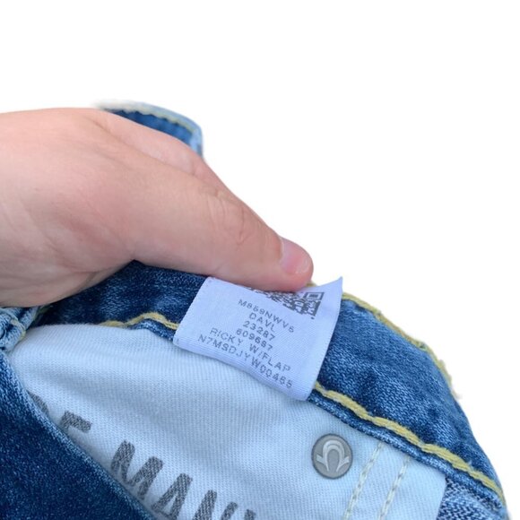 True Religion Jeans Size 33 RICKY FLAP T Blue - Picture 10 of 10